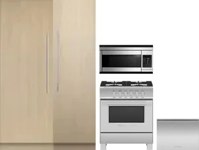 5 Piece Package Includes Refrigerator, Freezer, Range, Microwave And Dishwasher